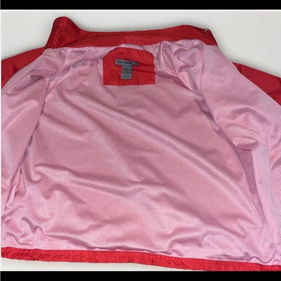 Oleg Cassini Sport Jacket Womens Size Small Red Zipper Pockets Windbreaker - Picture 6 of 8